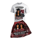 CUSTOM 2026 GRAD 3D PLEATED SKIRT