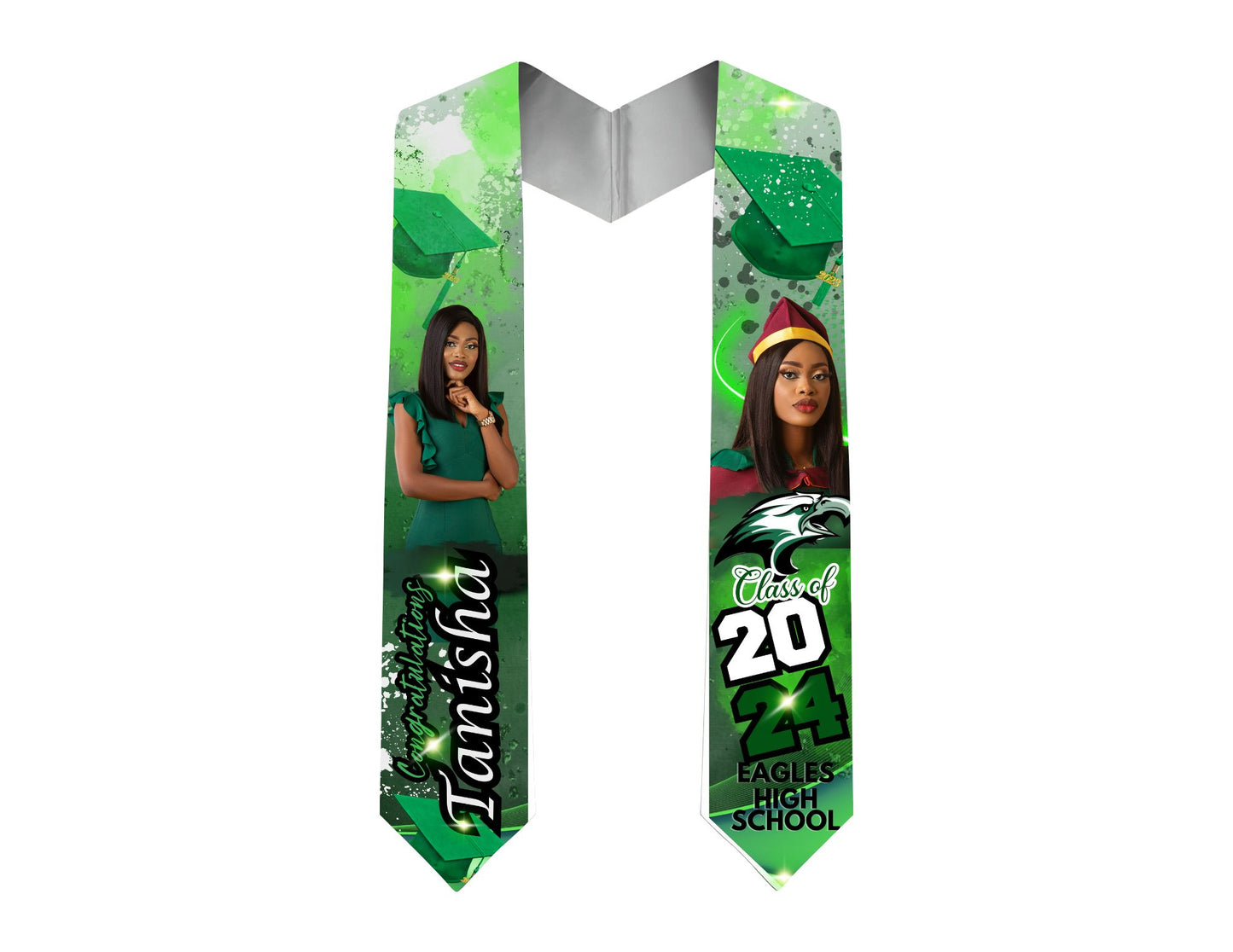 Green Grad Stole
