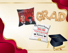 Grad Plush or Satin Pillow