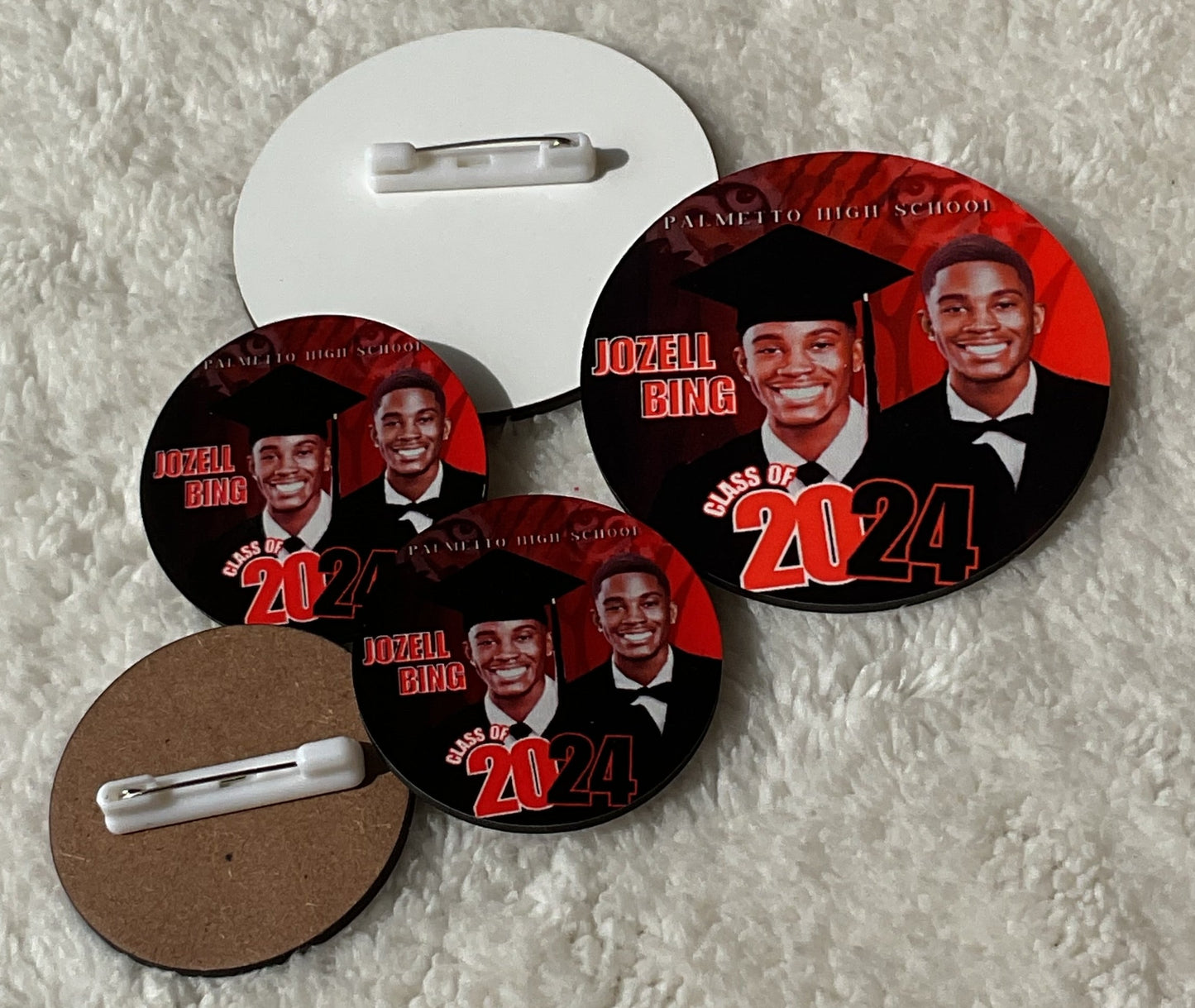 Grad Sublimation Buttons