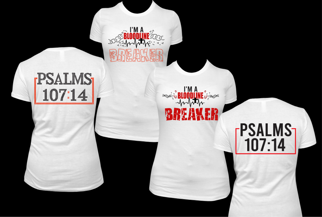 Blood Line Breaker Bling Graphic T-Shirt