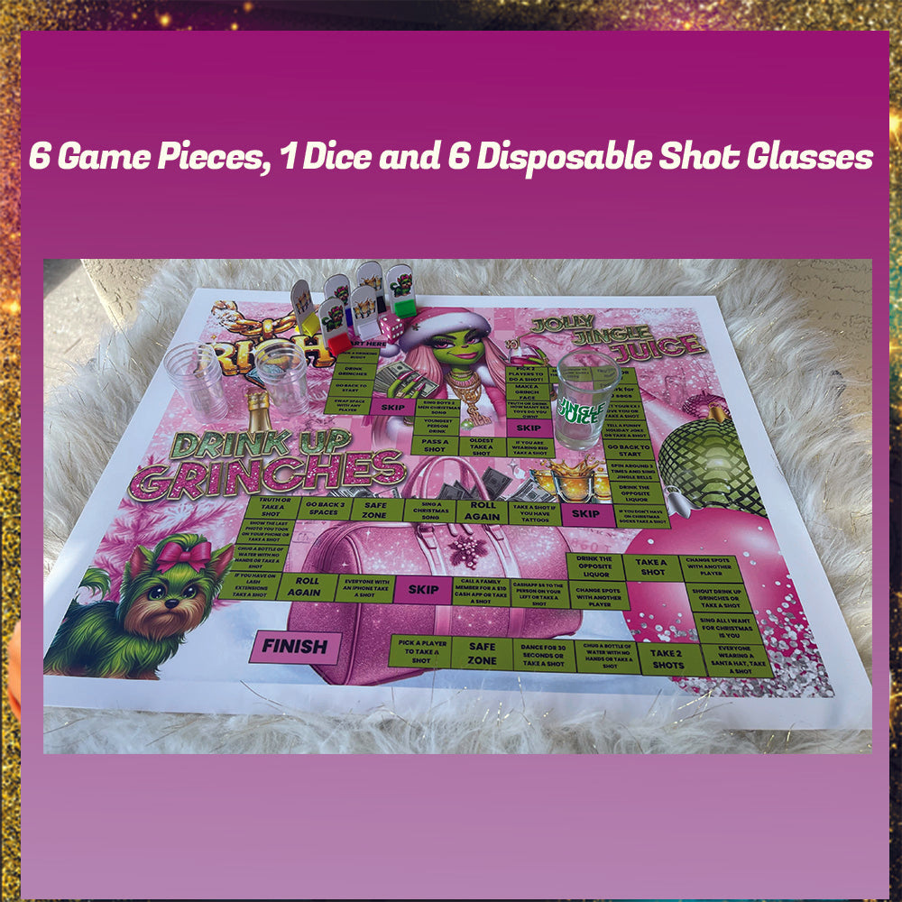 DRINK UP GRINCHES GAME BOARD