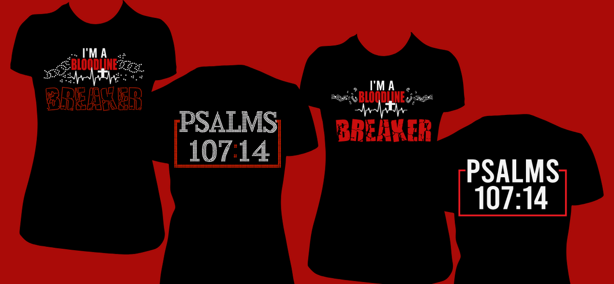 Blood Line Breaker Bling Graphic T-Shirt