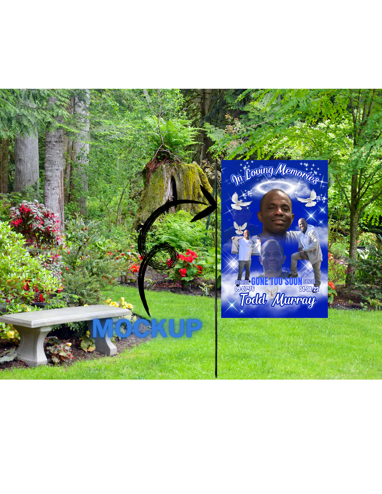 Memorial Garden Flag - Double Sided