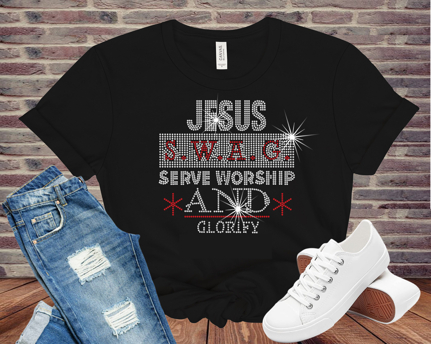 Jesus SWAG - Bling Graphic T-Shirt