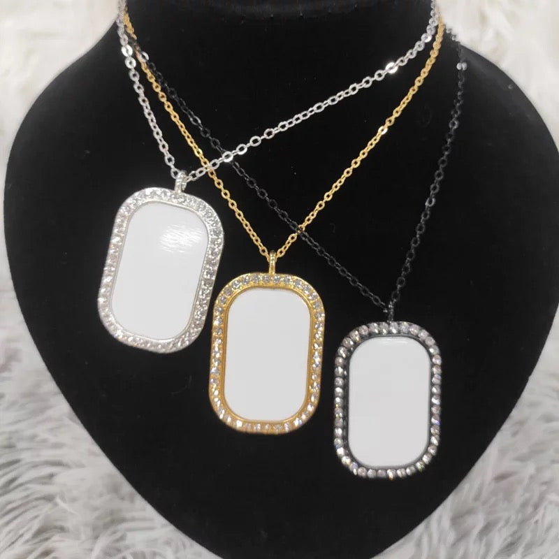 Bling Dog Tag Pendant