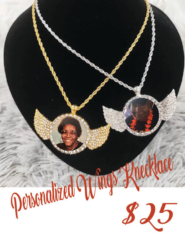 Sublimation Memorial Wing Knecklace